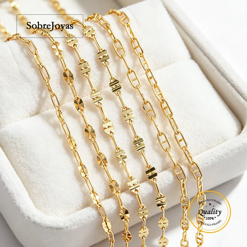 Wholesale 1M Chains 14K Gold Filled Chain Diverse Style Necklace Chains Bracelet Pendant for DIY Jewelry Making
Wholesale 1M Chains 14K Gold Filled Chain Diverse Style Necklace Chains Bracelet Pendant for DIY Jewelry Making
