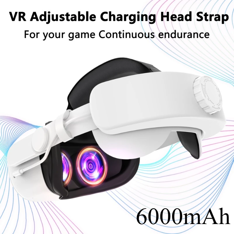 Adjustable Comfort Sponge Head Strap For Meta Quest 3 VR Headwear with Built-in 6000mAh Battery Charging Headset Accessories
Adjustable Comfort Sponge Head Strap For Meta Quest 3 VR Headwear with Built-in 6000mAh Battery Charging Headset Accessories