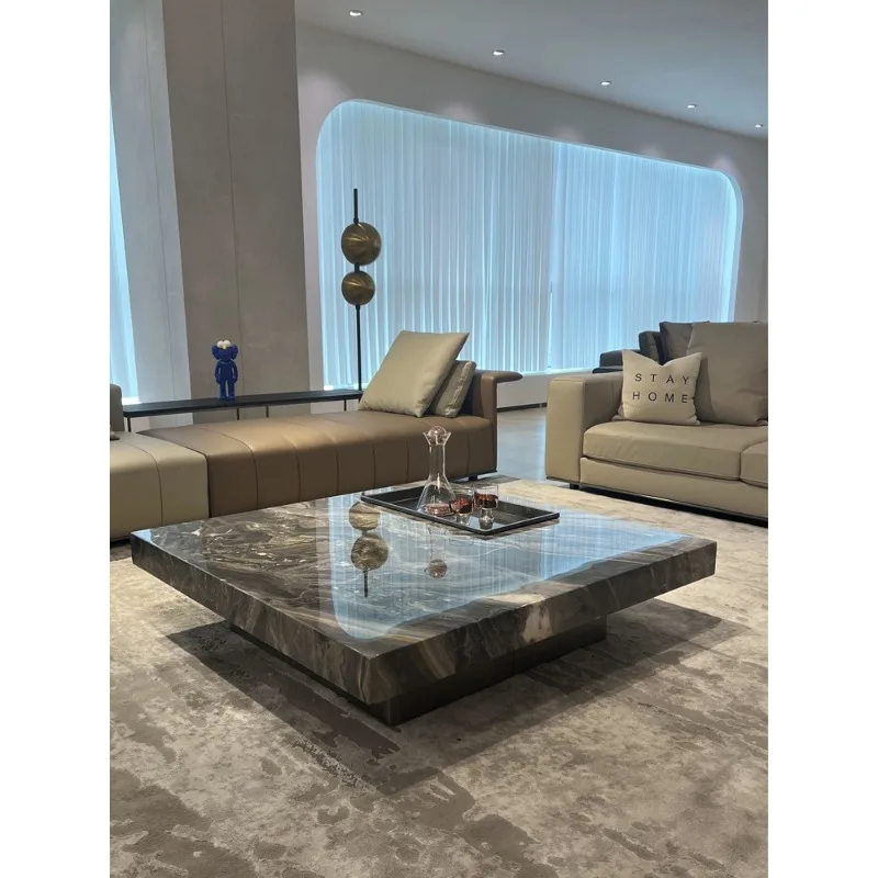 Minimalist light luxury rock slab coffee table marble living room home square high sense 2025 new model
Minimalist light luxury rock slab coffee table marble living room home square high sense 2025 new model