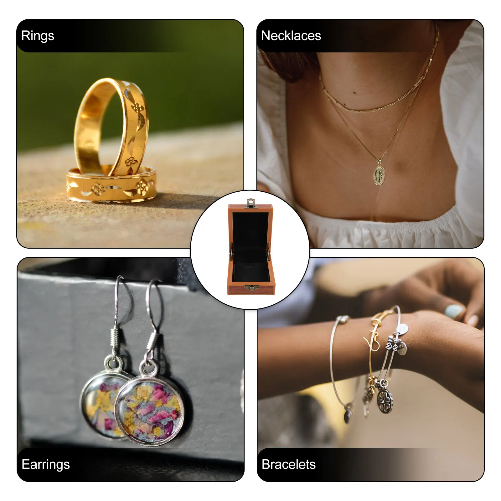 Wooden Lock Jewelry Box Small Holder Storage Case Boxes Accessories Earring Chest
Wooden Lock Jewelry Box Small Holder Storage Case Boxes Accessories Earring Chest