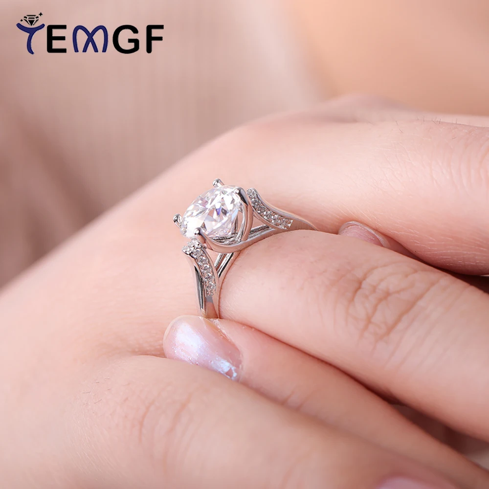 TEMGF White/Yellow Moissanite Ring GRA Certified 925 Sterling Silver for Women Engagement Bride Wedding Sparkling Luxury Jewelry
TEMGF White/Yellow Moissanite Ring GRA Certified 925 Sterling Silver for Women Engagement Bride Wedding Sparkling Luxury Jewelry