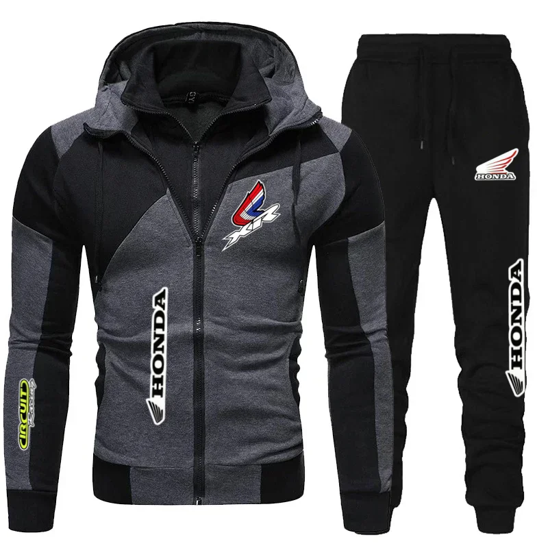 2Pcs Honda Motorcycle Hooded Tracksuit Men's Windproof Warm Outdoor Sports Jacket Pants Suit For Riding & Daily Wear
2Pcs Honda Motorcycle Hooded Tracksuit Men's Windproof Warm Outdoor Sports Jacket Pants Suit For Riding & Daily Wear
