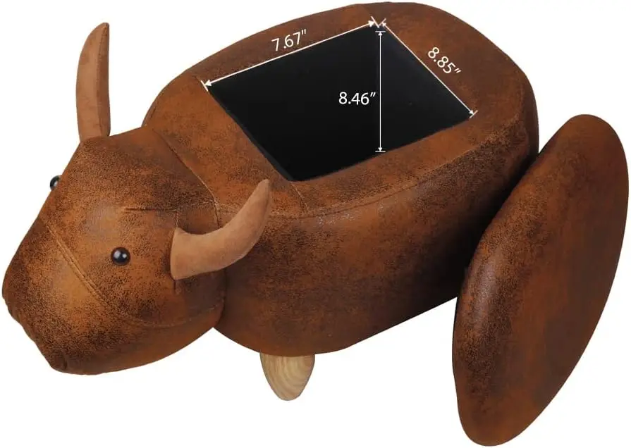 Upholstered Storage Ottoman With Wood Legs, Foot Stand El Toro Bull For Bedroom, Living Room, Dining Room, Brown
Upholstered Storage Ottoman With Wood Legs, Foot Stand El Toro Bull For Bedroom, Living Room, Dining Room, Brown