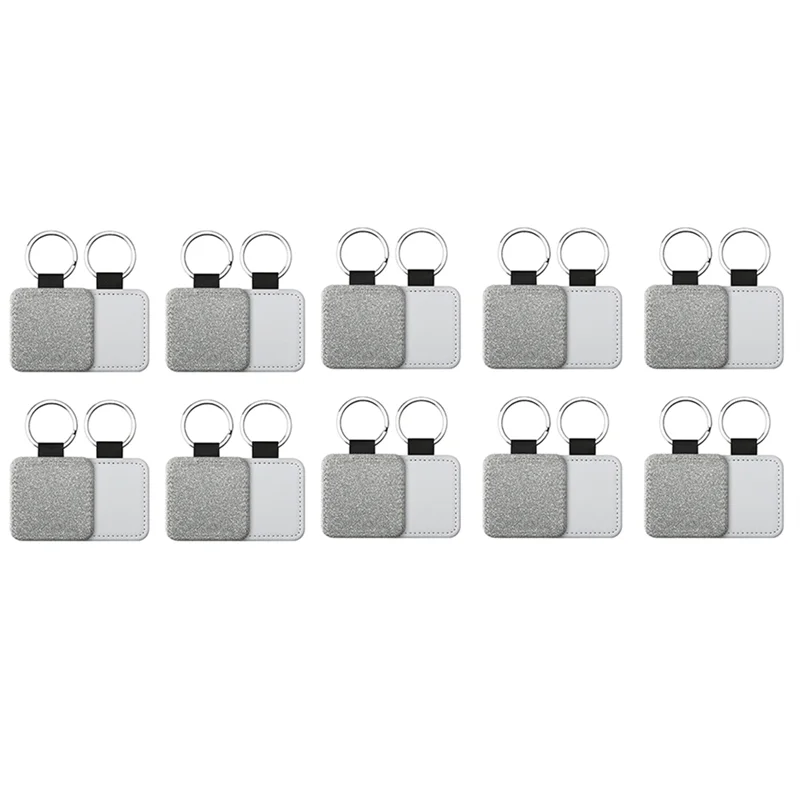 ABP-20Pack Sublimation Blanks Keychain Glitter PU Leather Keychain Heat Transfer Keyring Sublimation Blank Square Silver
ABP-20Pack Sublimation Blanks Keychain Glitter PU Leather Keychain Heat Transfer Keyring Sublimation Blank Square Silver