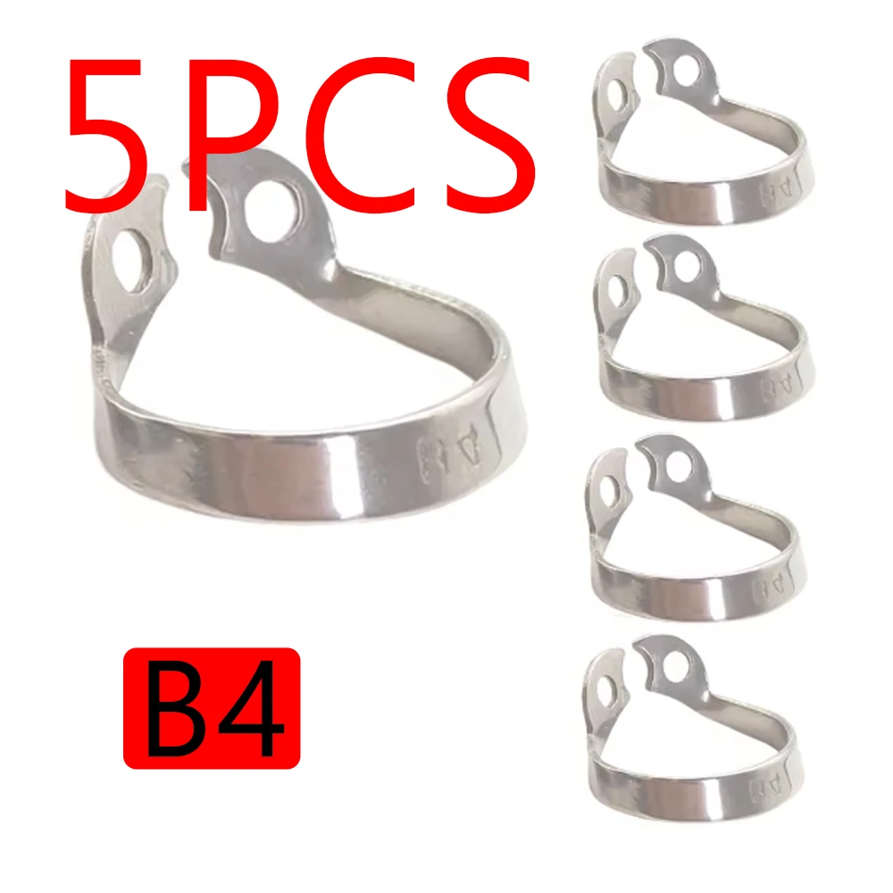 5 Pcs Stainless Steel B4 Rubber Dam Clamps for Endodontic and Restorative Dental Isolation Procedures
5 Pcs Stainless Steel B4 Rubber Dam Clamps for Endodontic and Restorative Dental Isolation Procedures
