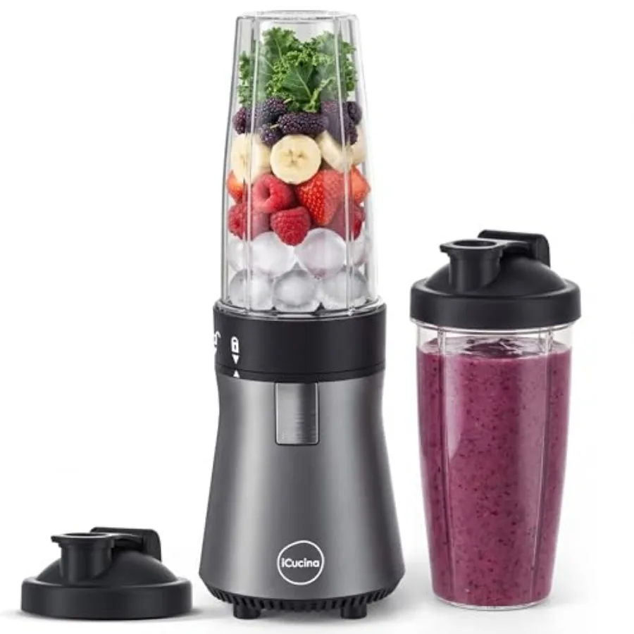 Smoothie Blender, Personal Blender for Shakes and Smoothies, 700W Pulse Technology Single Serve Blenders with 2 x 28oz Protable
Smoothie Blender, Personal Blender for Shakes and Smoothies, 700W Pulse Technology Single Serve Blenders with 2 x 28oz Protable