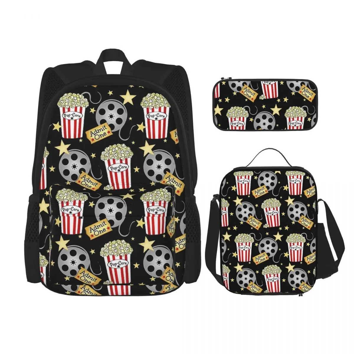 VIP Movie Night Pop Corn Backpacks Boys Girls Bookbag Children School Bags Kids Rucksack Lunch Bag Pen Bag Three-Piece Set
VIP Movie Night Pop Corn Backpacks Boys Girls Bookbag Children School Bags Kids Rucksack Lunch Bag Pen Bag Three-Piece Set