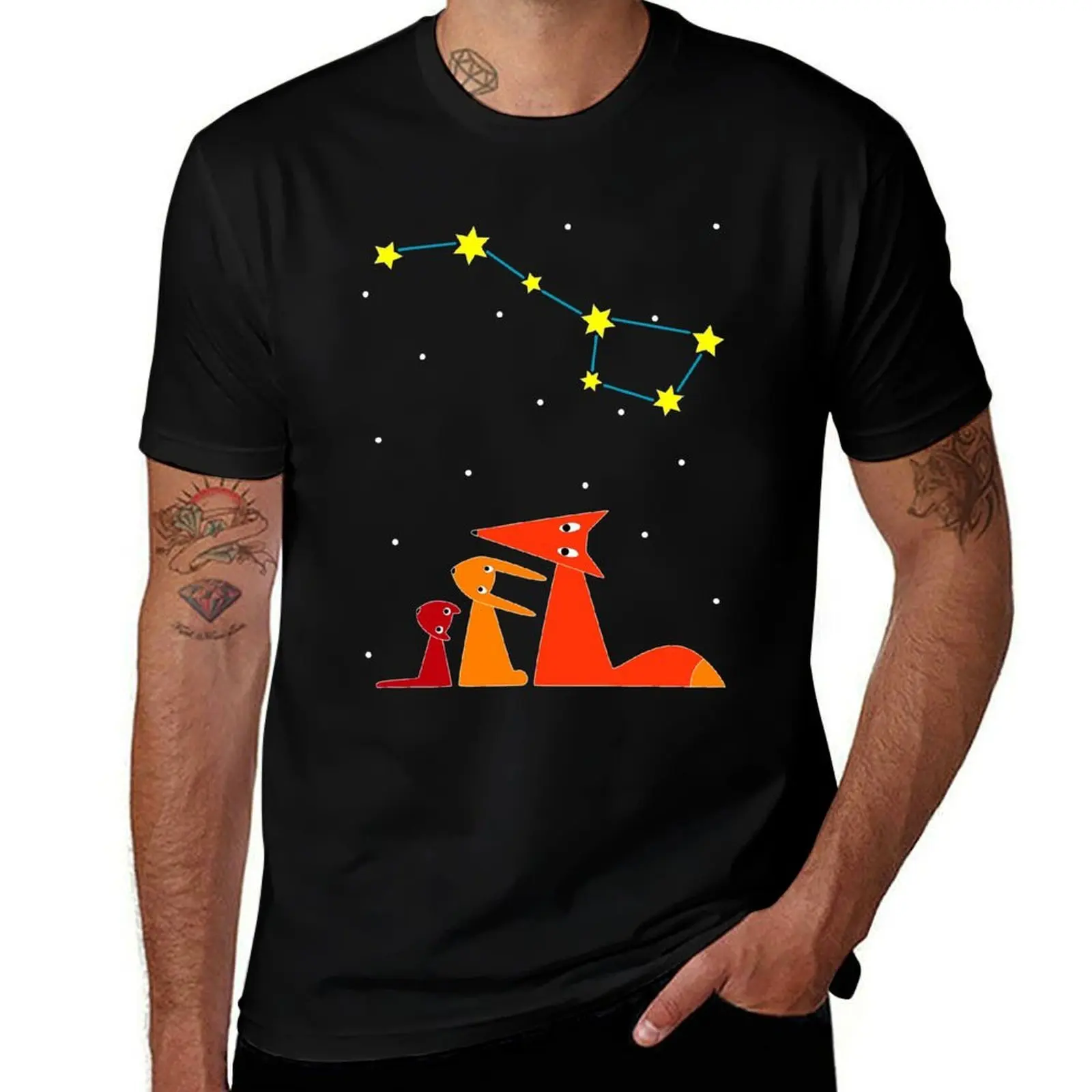 Animals and Big Dipper, Ursa Major T-Shirt Basic Solid Color Short Sleeve T-Shirt
Animals and Big Dipper, Ursa Major T-Shirt Basic Solid Color Short Sleeve T-Shirt