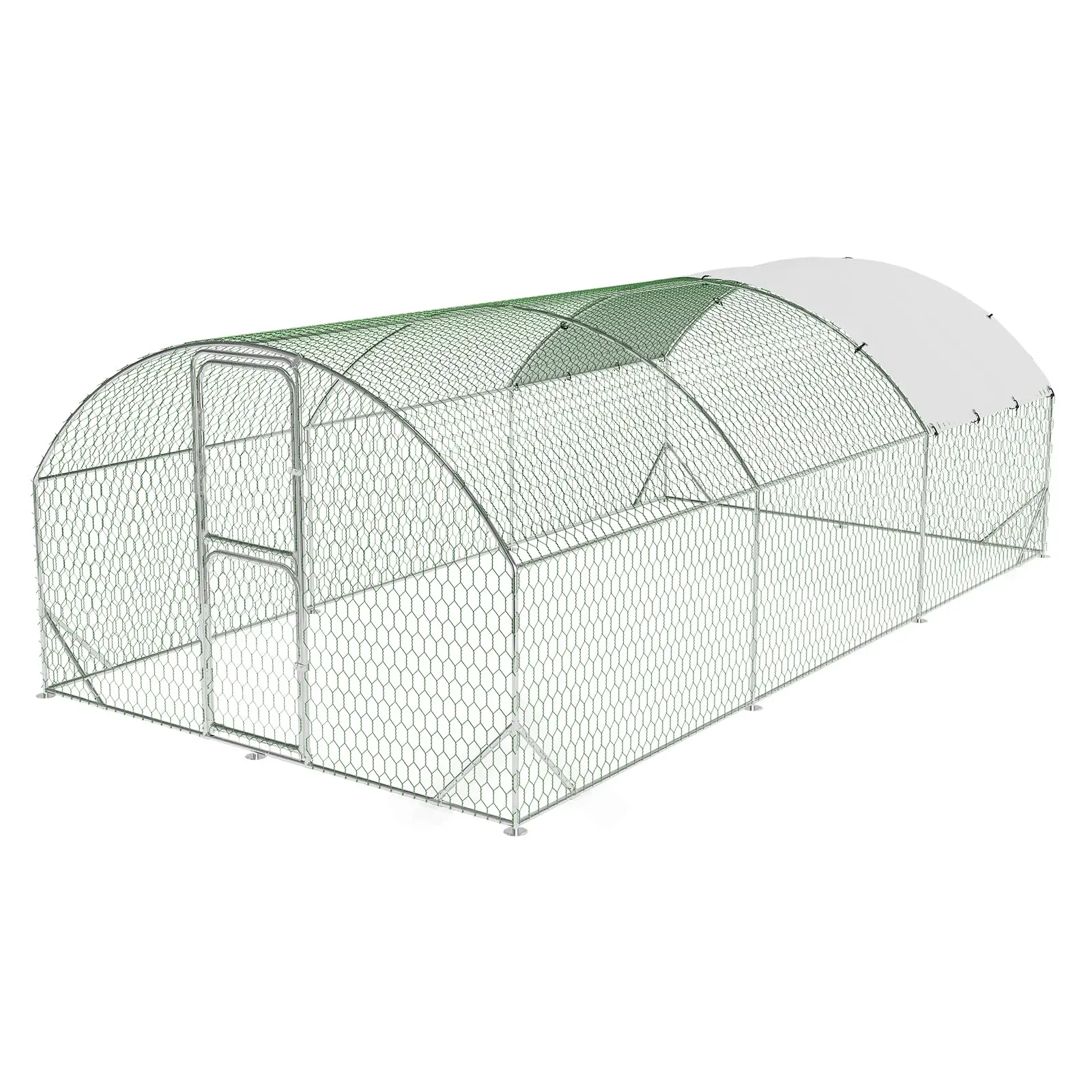 Large Metal Chicken Coop,Metal Chicken Run with Reinforced Triangle Support & Double Doors,Outdoor Walk-in Poultry Cage for Yard
Large Metal Chicken Coop,Metal Chicken Run with Reinforced Triangle Support & Double Doors,Outdoor Walk-in Poultry Cage for Yard