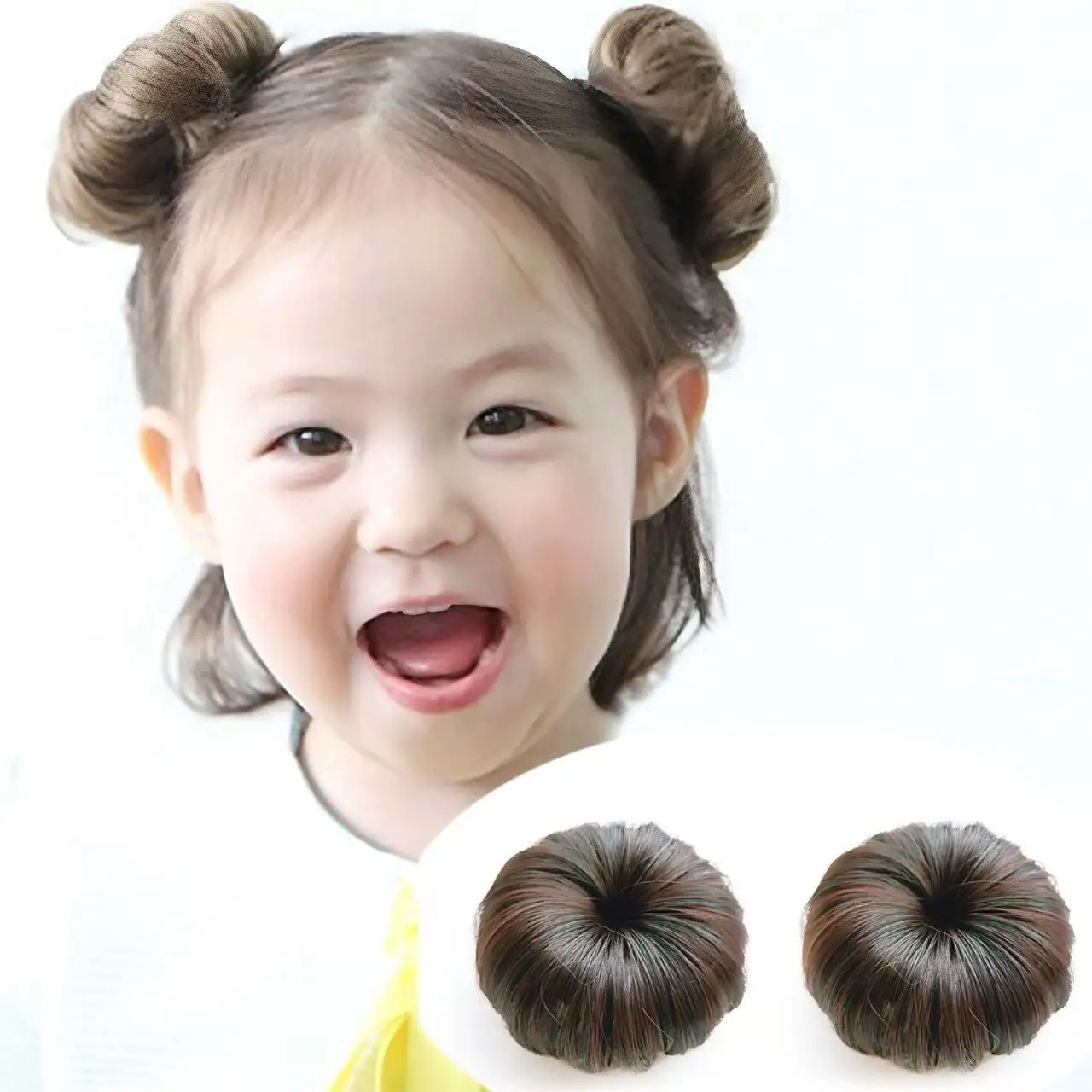 2pcs Baby hair clip bun hairstyle for kids Girls' bun hairstyle with fake hair Baby hair clip hair wrap A flower hair accessory
2pcs Baby hair clip bun hairstyle for kids Girls' bun hairstyle with fake hair Baby hair clip hair wrap A flower hair accessory