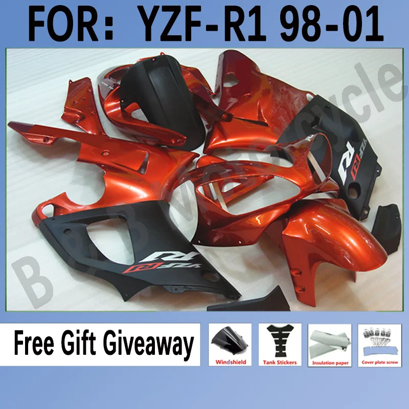 Motorcycle Injection Fairings For YAMAHA YZF R1 1998 1999 Bodywork YZF100 Fairings 1998-1999 YZFR1 98 99 Orange Black
Motorcycle Injection Fairings For YAMAHA YZF R1 1998 1999 Bodywork YZF100 Fairings 1998-1999 YZFR1 98 99 Orange Black