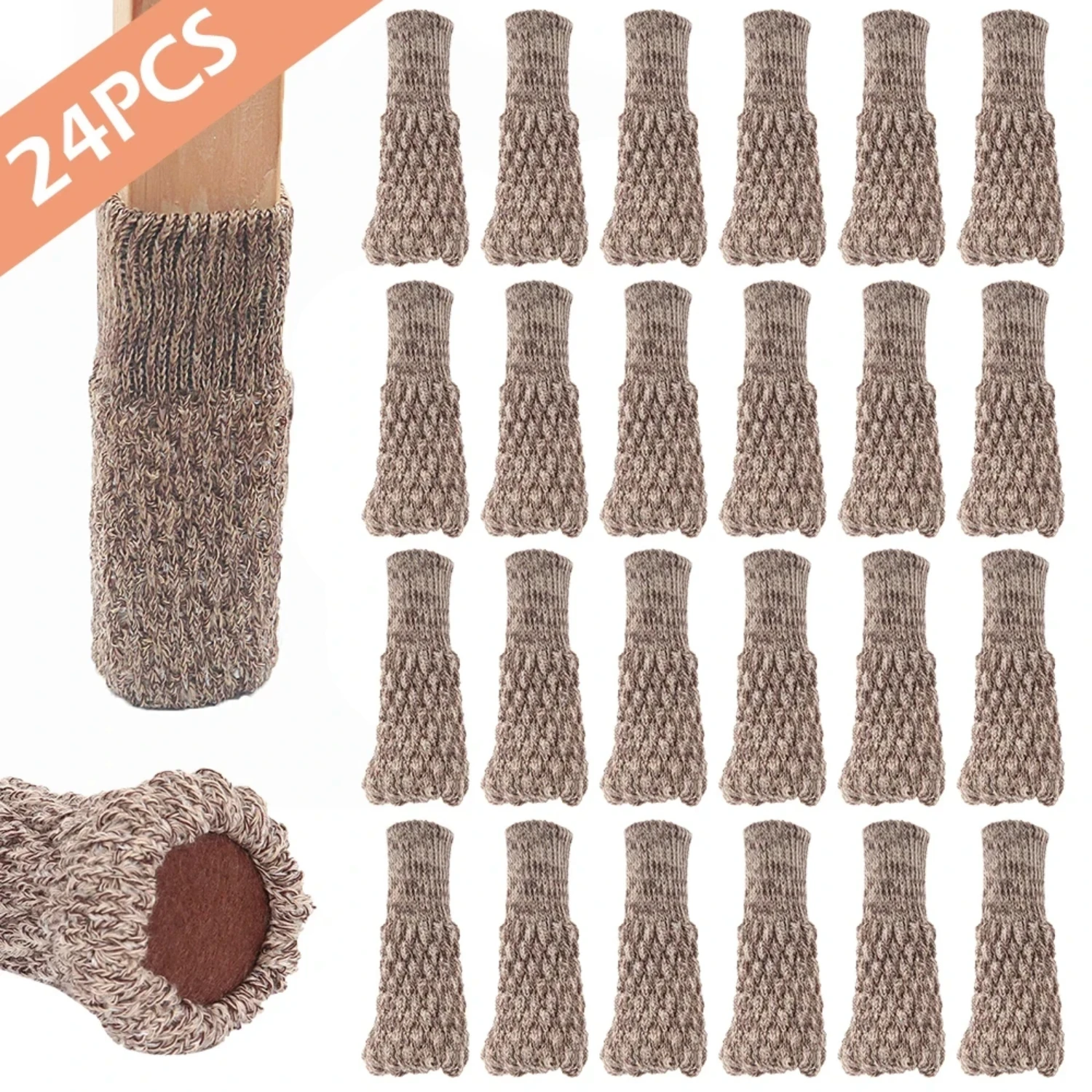 24pcs Knitted Chair Leg Covers Table Foot Socks Non-Slip Floor Protectors Pad Anti-Noise Chair Socks Decor Bow Tie
24pcs Knitted Chair Leg Covers Table Foot Socks Non-Slip Floor Protectors Pad Anti-Noise Chair Socks Decor Bow Tie