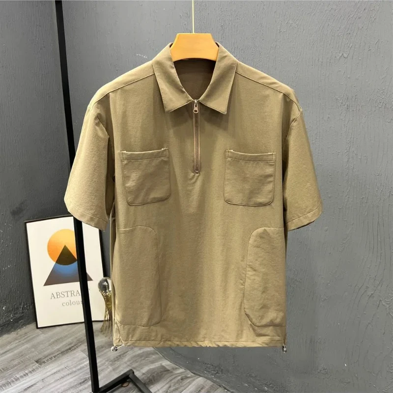 New Men's Clothing Design Touch Pocket Handsome Short-sleeved POLO Shirt Fashion Casual Top
New Men's Clothing Design Touch Pocket Handsome Short-sleeved POLO Shirt Fashion Casual Top