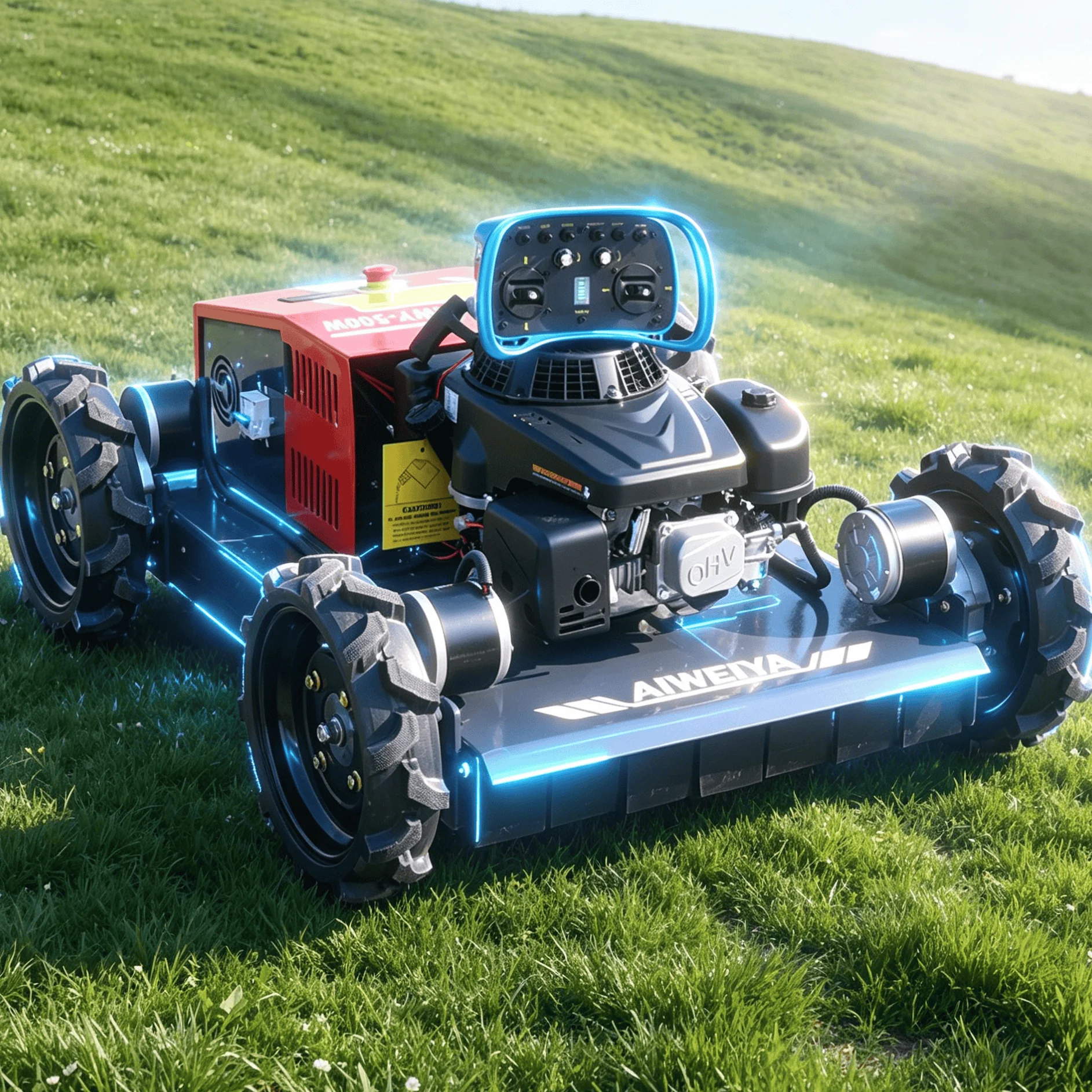 Customized scenic spot use remote lawn mower robot all terrain flexible running for winding hillside park lawn cutting tourist g
Customized scenic spot use remote lawn mower robot all terrain flexible running for winding hillside park lawn cutting tourist g