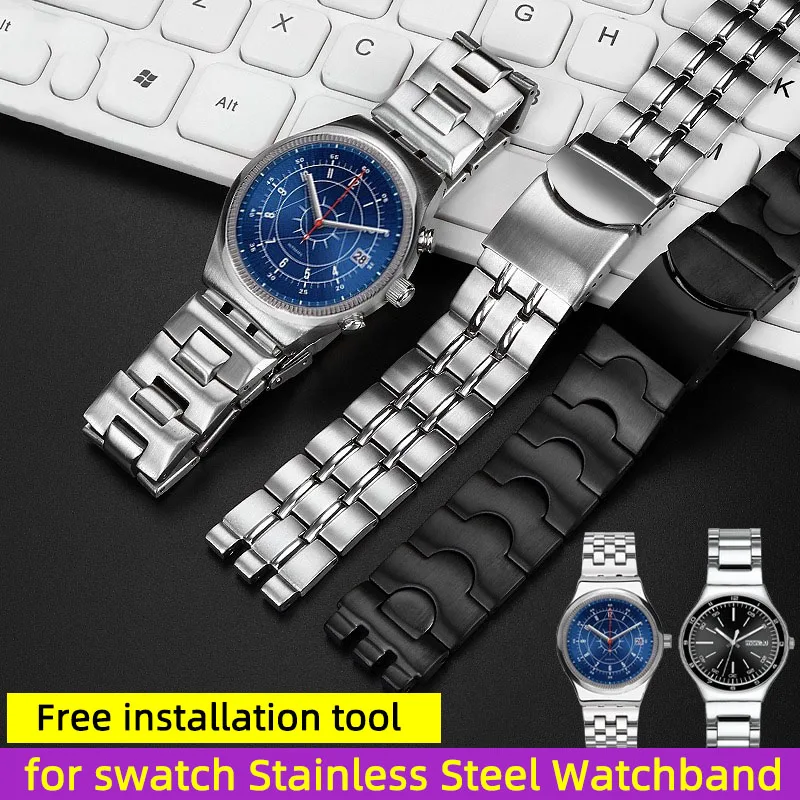 Аксессуары для часов Swatch YCS YAS YGS серебристо-Черный твердый браслет из нержавеющей стали для часов мужской/женский металлический 17 мм 19 мм 21 мм
Аксессуары для часов Swatch YCS YAS YGS серебристо-Черный твердый браслет из нержавеющей стали для часов мужской/женский металлический 17 мм 19 мм 21 мм