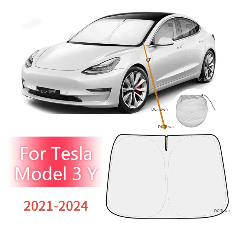 For Tesla Model 3/Y 2021-2025 Car Windshield Sunshade Folding Front Window Sun Shade Cover Heat Protection Visor Car Accessories
For Tesla Model 3/Y 2021-2025 Car Windshield Sunshade Folding Front Window Sun Shade Cover Heat Protection Visor Car Accessories