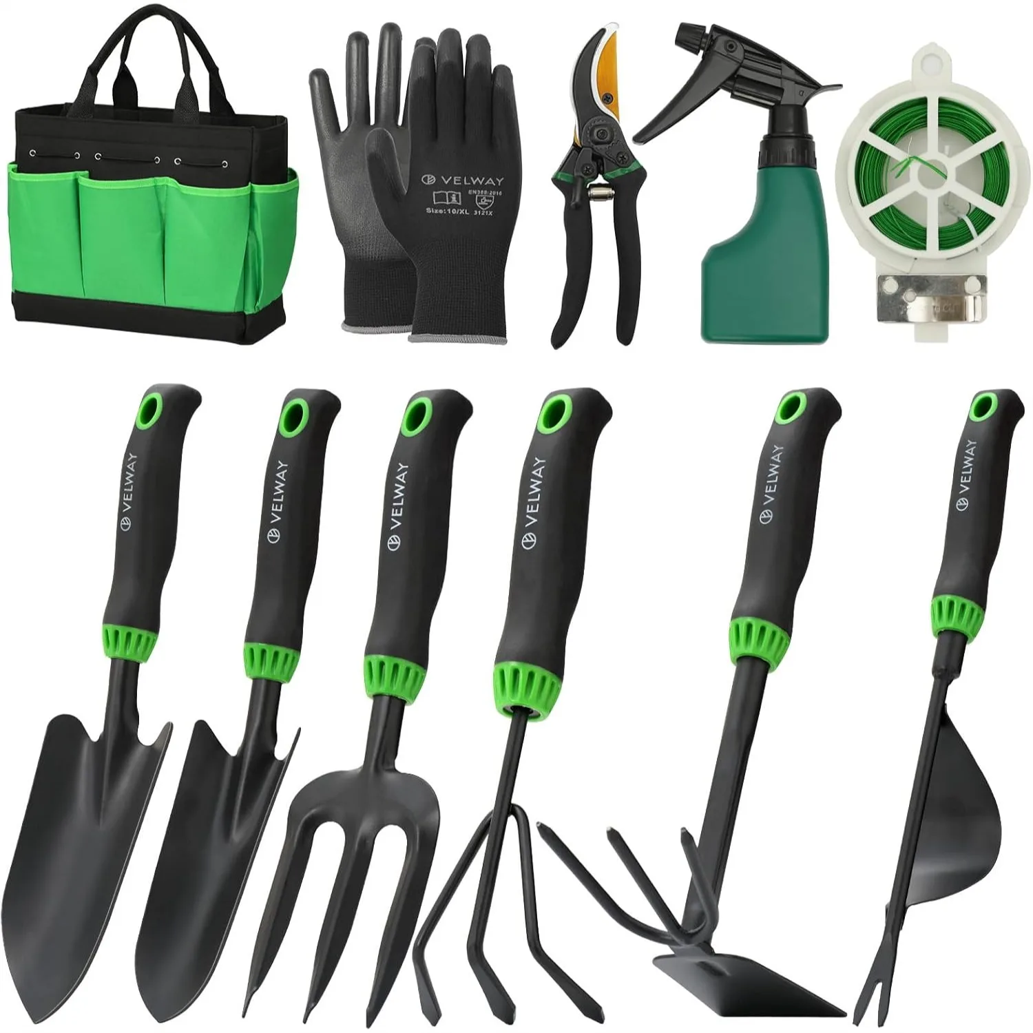 11-Piece Garden Tool Set with Ergonomic Handles and Tote Bag for Women Men
11-Piece Garden Tool Set with Ergonomic Handles and Tote Bag for Women Men