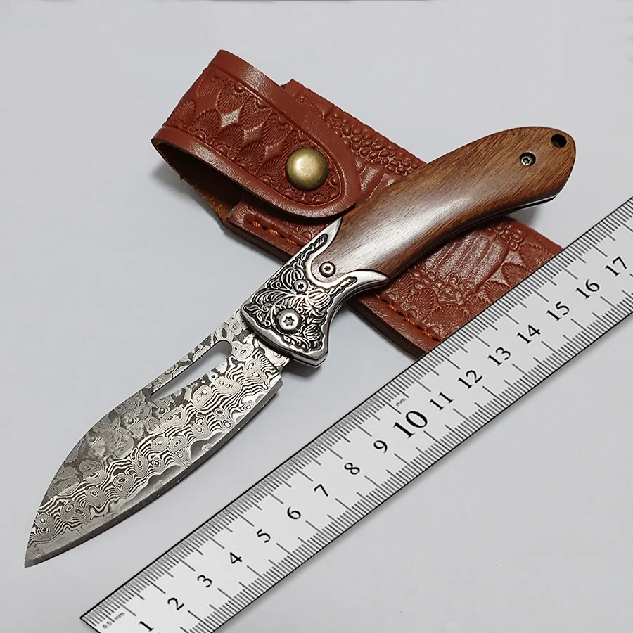Free shipping Pocket Knife Damascus Steel Blade Solid Wood Handle Outdoor Camping EDC Tool Worth Collecting of Gift Knife
Free shipping Pocket Knife Damascus Steel Blade Solid Wood Handle Outdoor Camping EDC Tool Worth Collecting of Gift Knife