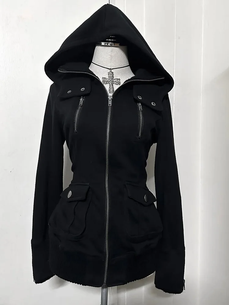 Оригинальная женская толстовка Y2K в стиле ретро с высокой талией, облегающая, черная, осенняя, модная, повседневная, удобная, дышащая, на молнии
Оригинальная женская толстовка Y2K в стиле ретро с высокой талией, облегающая, черная, осенняя, модная, повседневная, удобная, дышащая, на молнии