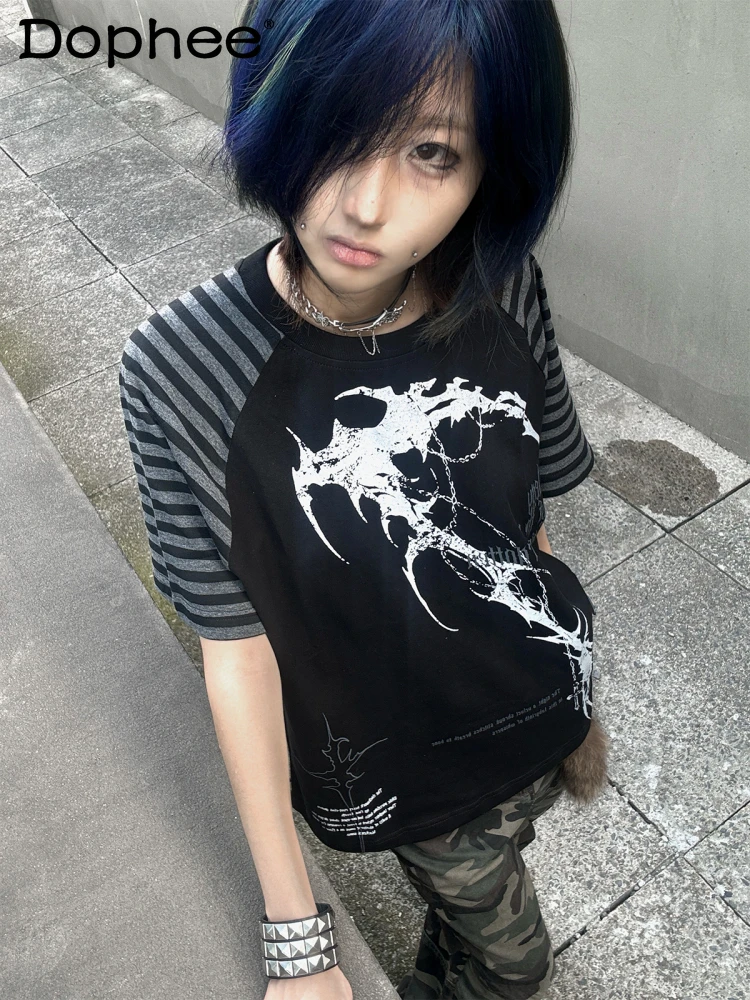 Japanese Style Original Y2K Subculture Lolita Fashion Round Neck T-Shirt Pure Cotton Striped Unisex Top
Japanese Style Original Y2K Subculture Lolita Fashion Round Neck T-Shirt Pure Cotton Striped Unisex Top