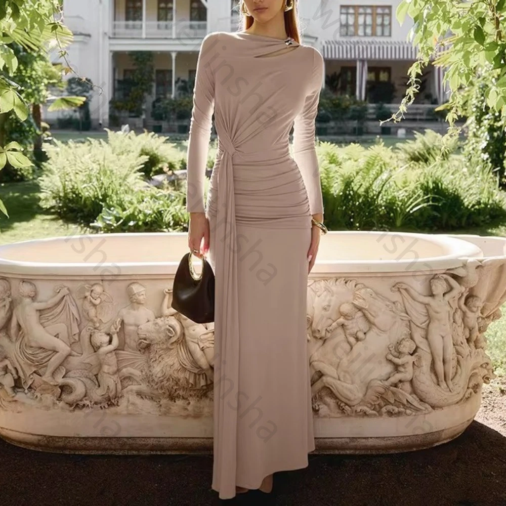 Плиссированные вечерние платья с длинными рукавами, модные элегантные платья знаменитостей с круглым вырезом и высокой талией, сексуальные облегающие платья для выпускного вечера по индивидуальному заказу
Плиссированные вечерние платья с длинными рукавами, модные элегантные платья знаменитостей с круглым вырезом и высокой талией, сексуальные облегающие платья для выпускного вечера по индивидуальному заказу