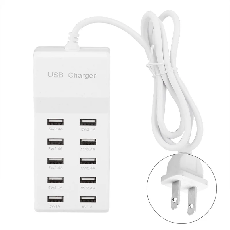 5V 10 Port Intelligent Fast Charging USB Charger For Mobile Phone
5V 10 Port Intelligent Fast Charging USB Charger For Mobile Phone