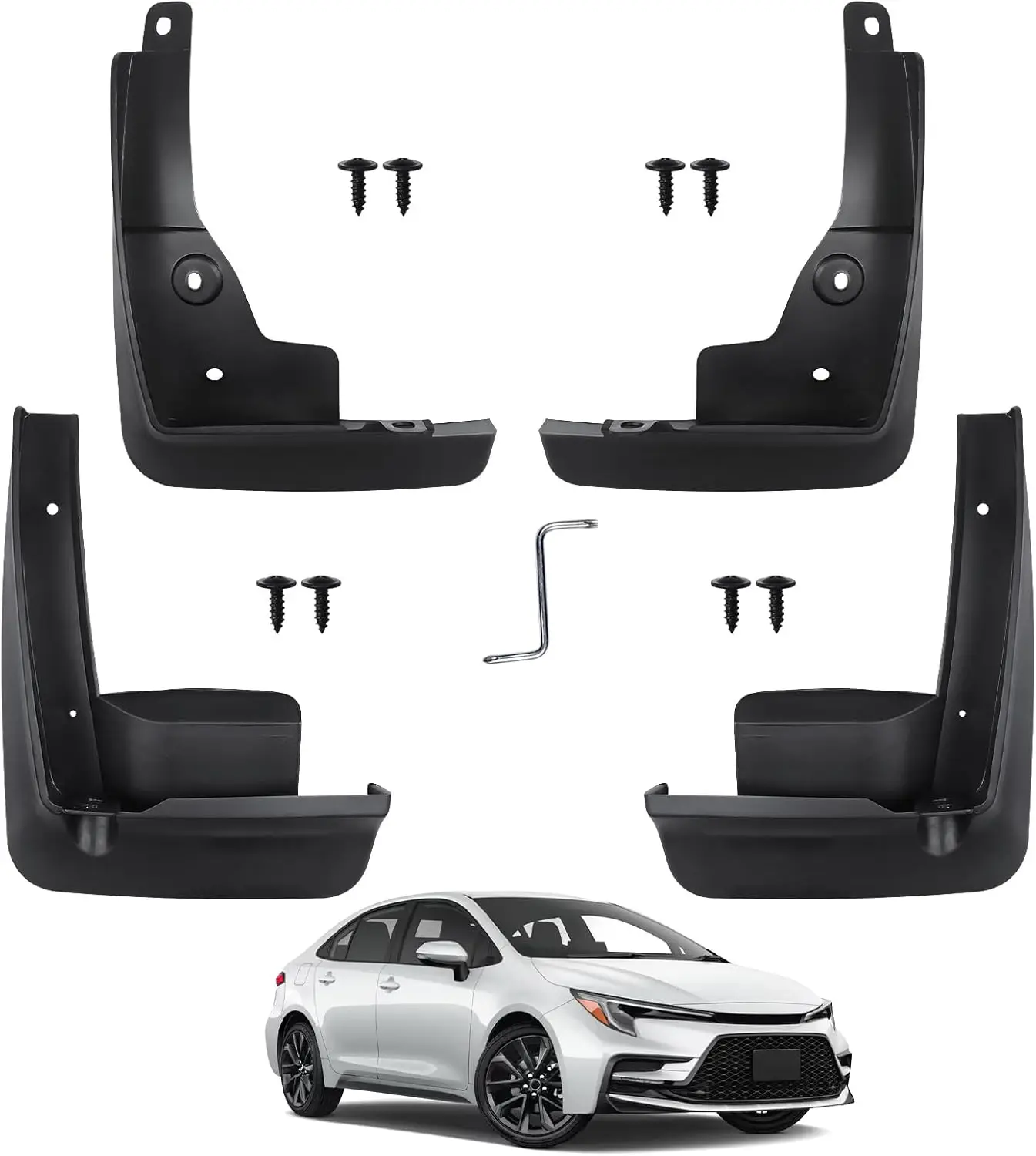 Aerodynamic Mud Flaps Splash Guards for Toyota Corolla Sedan 2020-2026 Set of 4
Aerodynamic Mud Flaps Splash Guards for Toyota Corolla Sedan 2020-2026 Set of 4