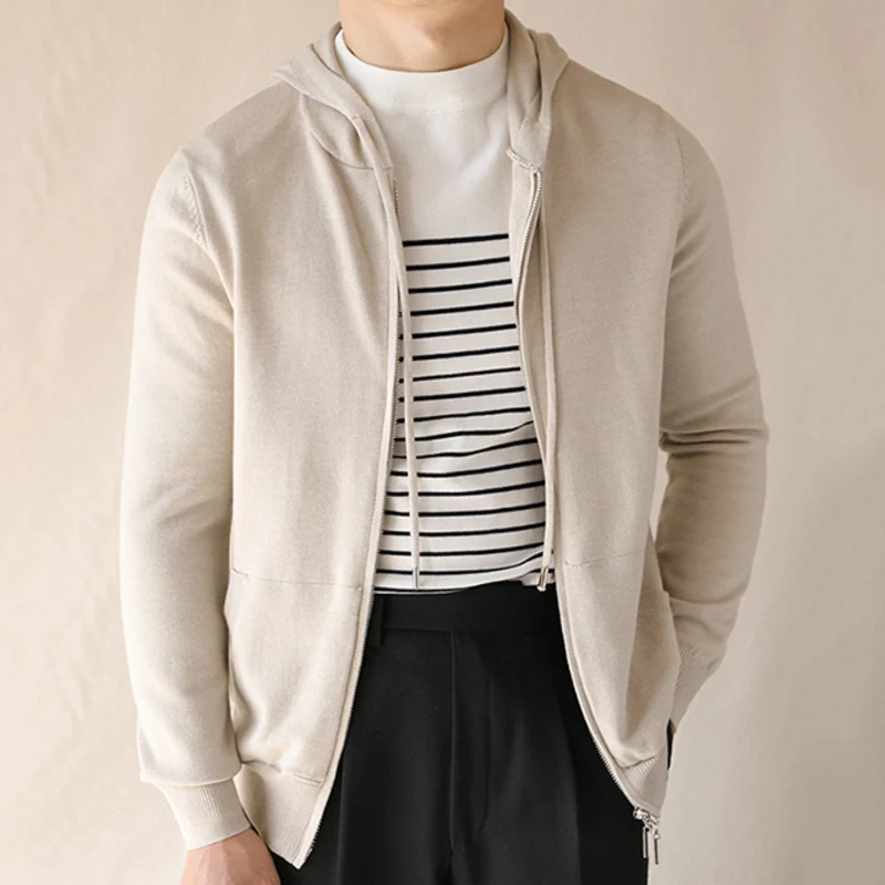 Winter Men Solid Color Hooded Sweater Cardigan Business Warm Zipper Jacket Streetwear Outfit Slim Coat Homens Men Clothing
Winter Men Solid Color Hooded Sweater Cardigan Business Warm Zipper Jacket Streetwear Outfit Slim Coat Homens Men Clothing