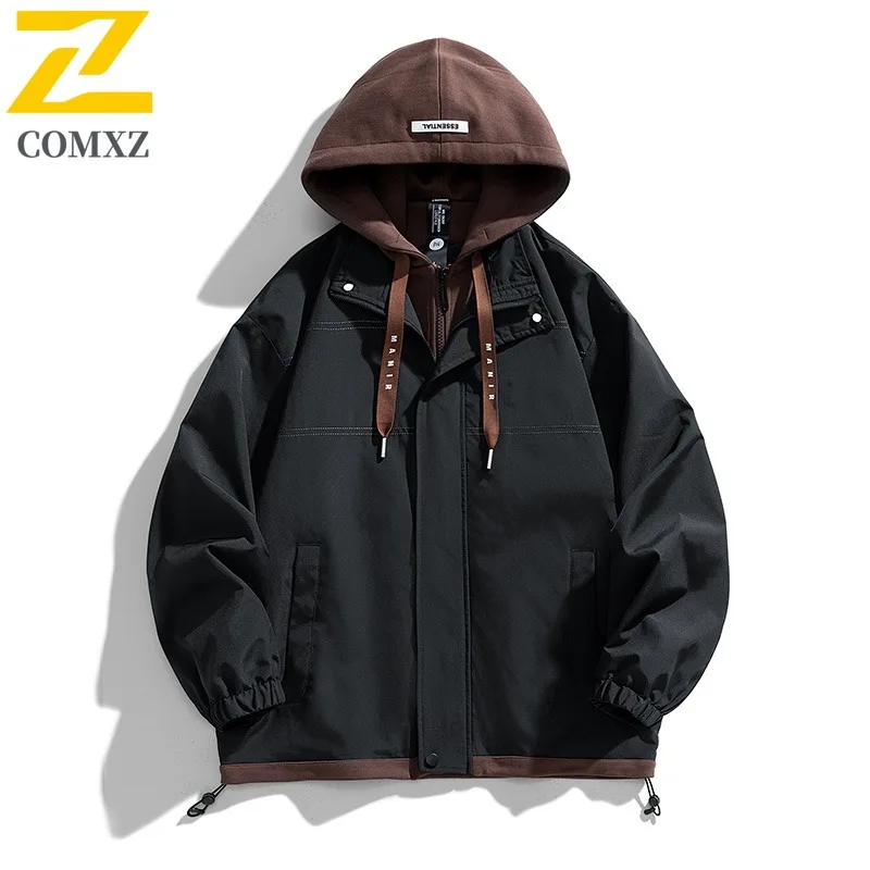 COMXZ Hooded Casual Jacket for Men Outdoor Hike Wind Resistant Coat Fake Two Piece Design Stylish Trip Autumn New Clothing
COMXZ Hooded Casual Jacket for Men Outdoor Hike Wind Resistant Coat Fake Two Piece Design Stylish Trip Autumn New Clothing