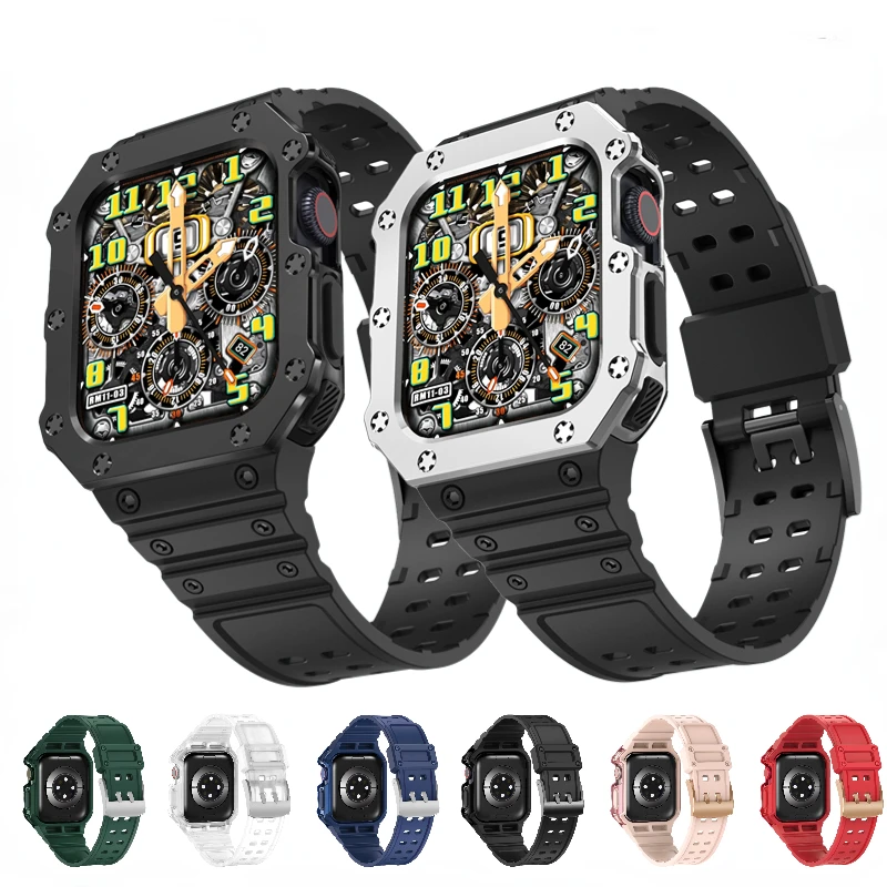 Silicone Kit Strap For Apple Watch Band 45mm 44mm 42mm 41mm 40mm 38mm High End Bracelet Wristband For iWatch 7 6 5 4 3 SE Correa
Silicone Kit Strap For Apple Watch Band 45mm 44mm 42mm 41mm 40mm 38mm High End Bracelet Wristband For iWatch 7 6 5 4 3 SE Correa