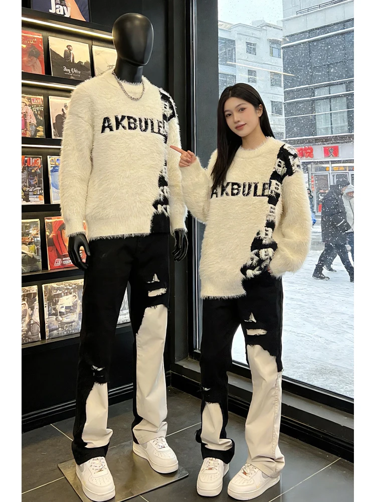 Мужской утепленный зимний вязаный свитер в американском стиле, с цветовыми блоками, повседневный, мягкий, уютный, незаменимый для зимы
Мужской утепленный зимний вязаный свитер в американском стиле, с цветовыми блоками, повседневный, мягкий, уютный, незаменимый для зимы