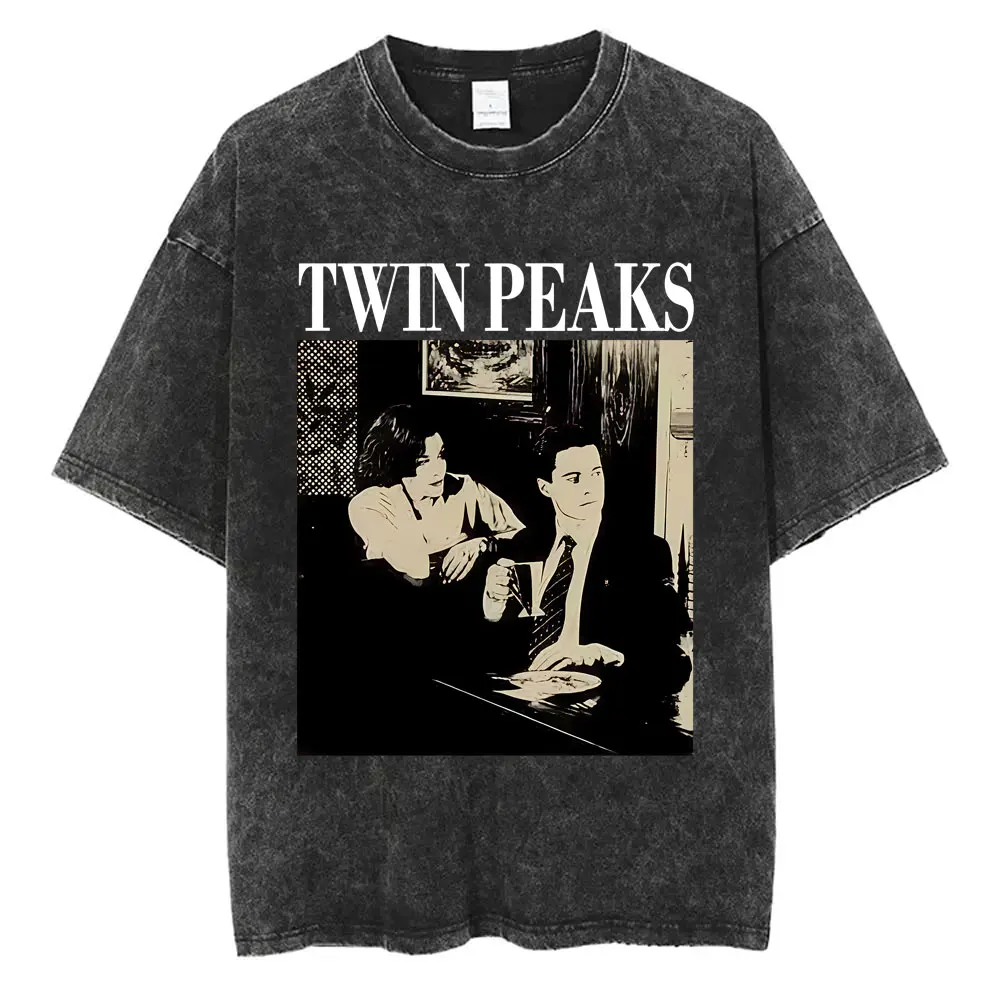Washed Vintage TV Play Twin Peaks T-shirt Men Women Casual Cotton T Shirt Men's 90s Retro Oversized Short Sleeve Tees Streetwear
Washed Vintage TV Play Twin Peaks T-shirt Men Women Casual Cotton T Shirt Men's 90s Retro Oversized Short Sleeve Tees Streetwear