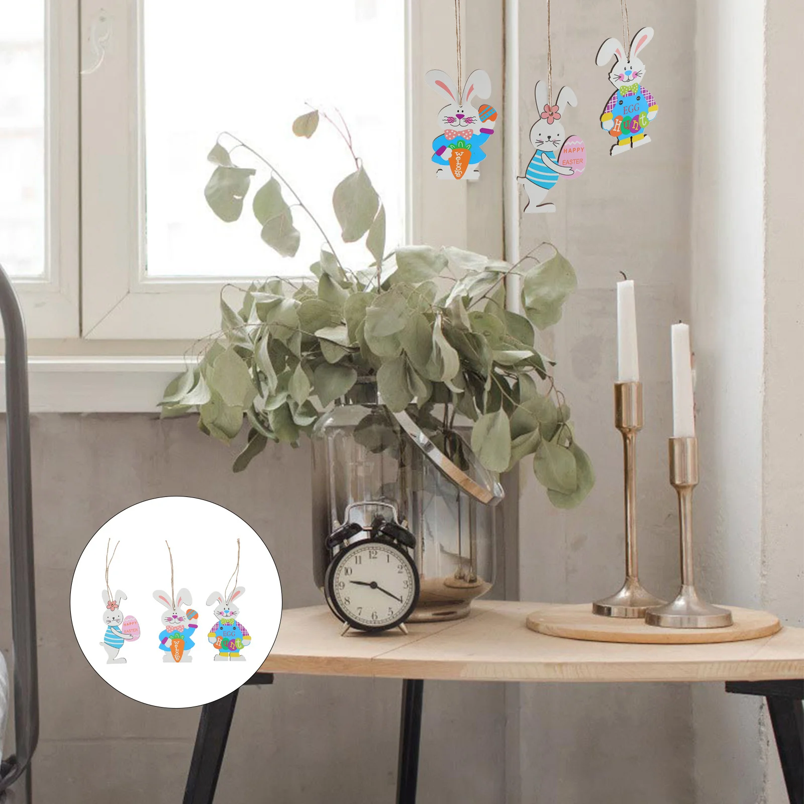 3Pcs Easter Wooden Rabbit Hanging Decor Exquisite Craftsmanship Rabbit Pendant for Holiday Party Home Garden Decoration
3Pcs Easter Wooden Rabbit Hanging Decor Exquisite Craftsmanship Rabbit Pendant for Holiday Party Home Garden Decoration