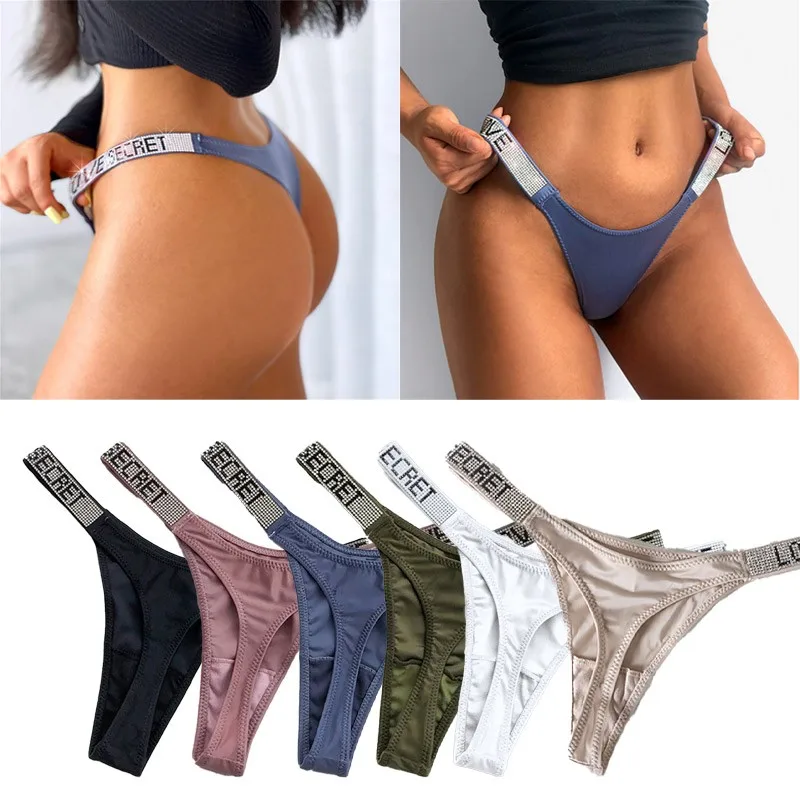 Comfort Ice Silk Seamless Panties Women's Thong Rhinestone Low Waist G String Seamless Fitness Underwear Sexy Female Lingerie
Comfort Ice Silk Seamless Panties Women's Thong Rhinestone Low Waist G String Seamless Fitness Underwear Sexy Female Lingerie