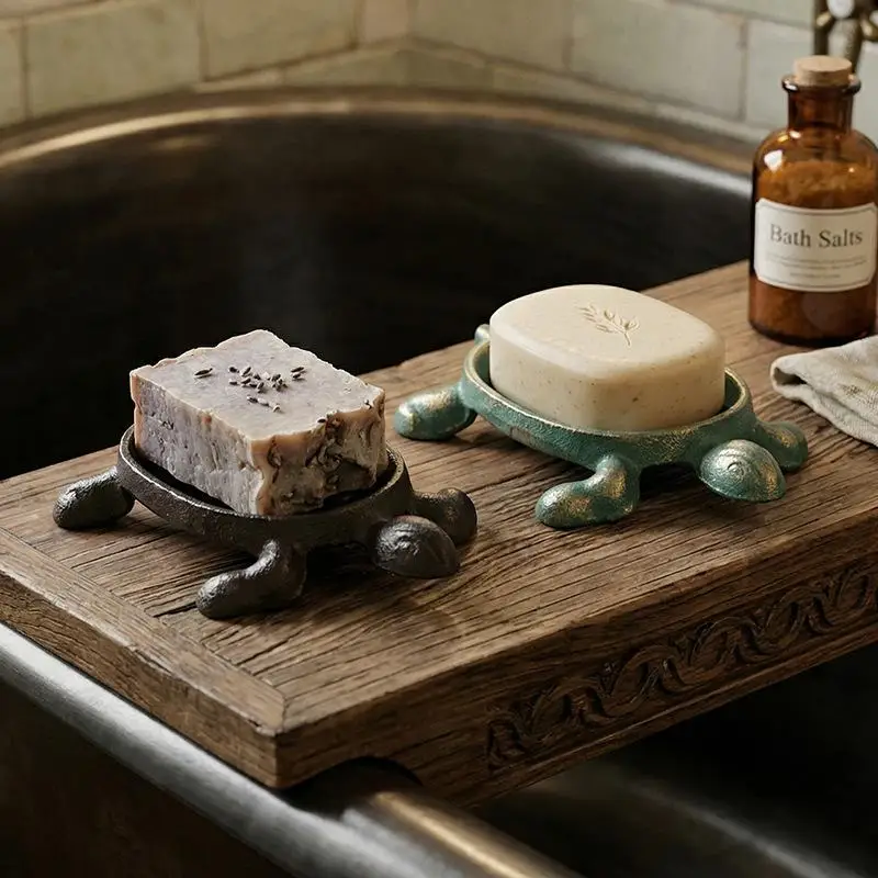 Iron Turtle Soap Holder Rustic Soap Dish Tray Ornament Decorative Case for Bathroom Countertop Storage
Iron Turtle Soap Holder Rustic Soap Dish Tray Ornament Decorative Case for Bathroom Countertop Storage