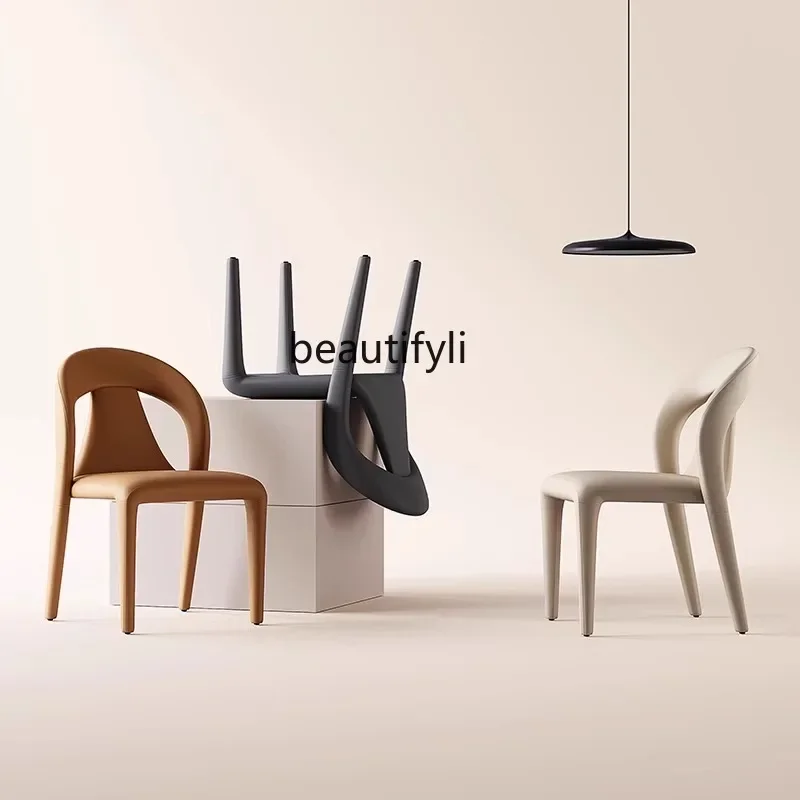 French cream style dining chair, anti-cat paw leather makeup, household, modern dining table and chairs
French cream style dining chair, anti-cat paw leather makeup, household, modern dining table and chairs