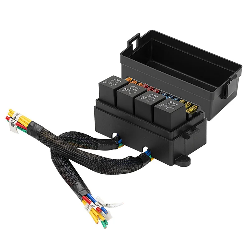 Блок предохранителей OB-12-контактный релейный предохранитель содержит универсальный водонепроницаемый предохранитель, аксессуары для коробок реле с 5 реле и металлическими штифтами, лопаточными клеммами
Блок предохранителей OB-12-контактный релейный предохранитель содержит универсальный водонепроницаемый предохранитель, аксессуары для коробок реле с 5 реле и металлическими штифтами, лопаточными клеммами