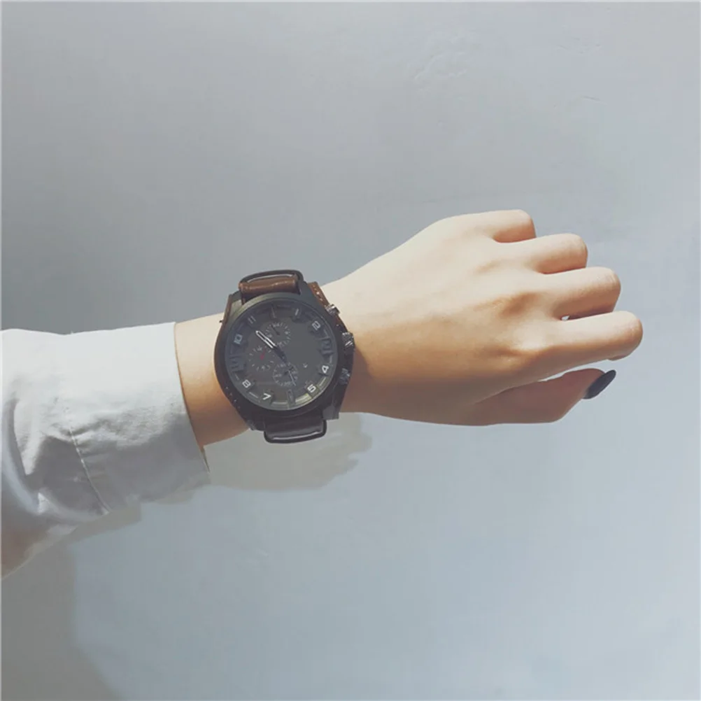 Fashion Men Wrist Watch Strap Large Dial Watch Brown High Quality Durable For Gift Father Husband Friends Any Occasion
Fashion Men Wrist Watch Strap Large Dial Watch Brown High Quality Durable For Gift Father Husband Friends Any Occasion