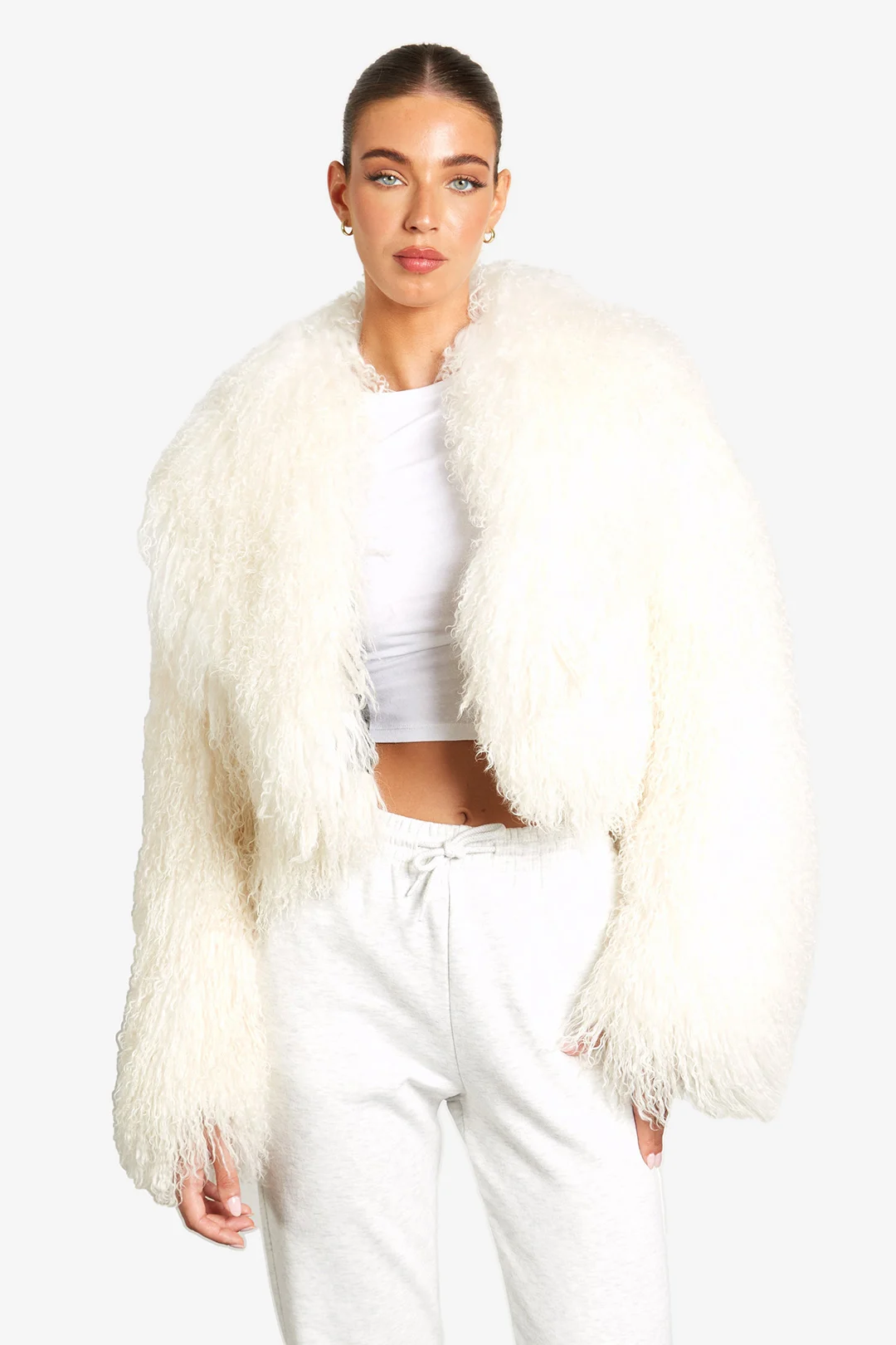 Mongolian Fur Coat – Fluffy Coat for Women, Real Sheepskin, Designer Clothes Woman, Luxury Winter Fashion, White Fox Touch
Mongolian Fur Coat – Fluffy Coat for Women, Real Sheepskin, Designer Clothes Woman, Luxury Winter Fashion, White Fox Touch