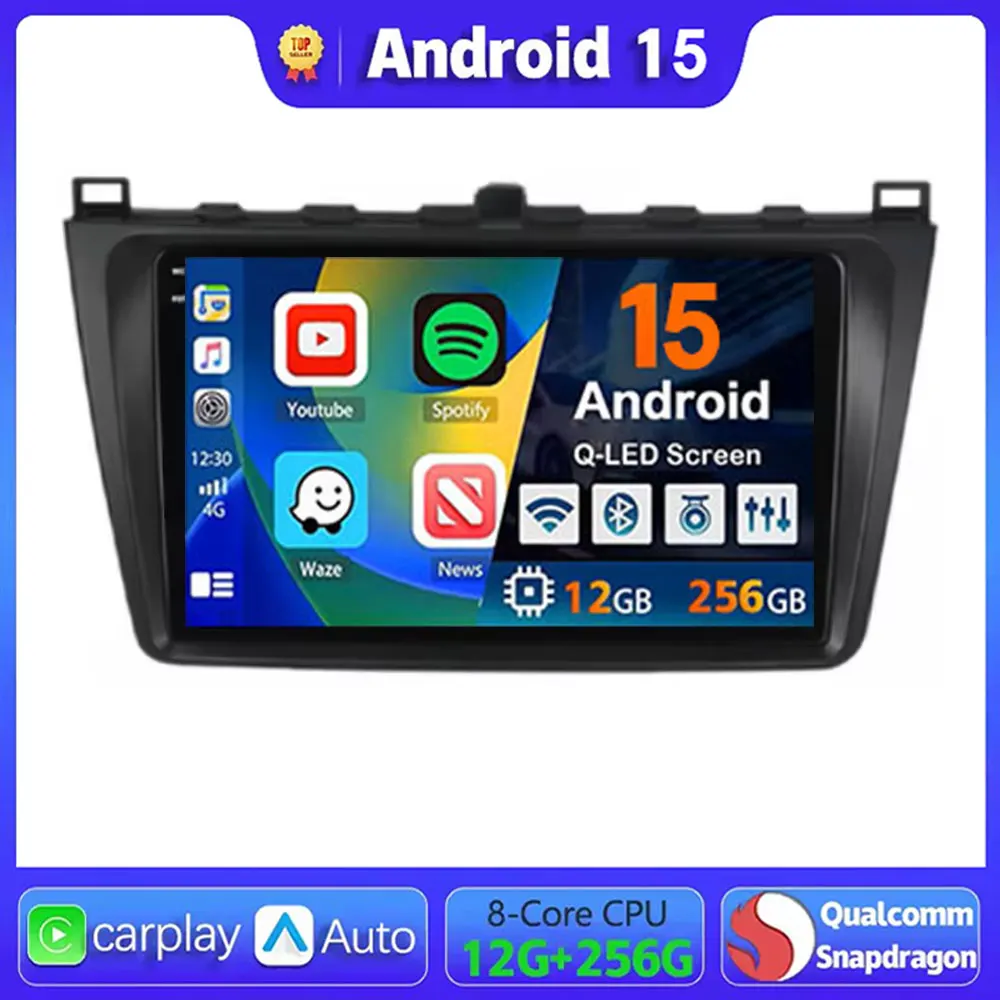 Android 15 Carplay Auto Car Radio For Mazda 6 GH 2007 - 2012 Navigation GPS Multimedia Player Stereo wifi+4G DSP video BT 2 DIN
Android 15 Carplay Auto Car Radio For Mazda 6 GH 2007 - 2012 Navigation GPS Multimedia Player Stereo wifi+4G DSP video BT 2 DIN