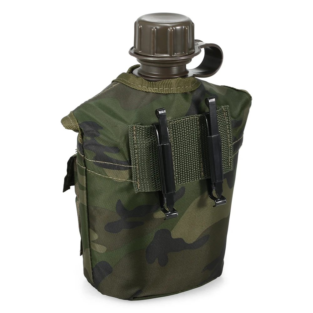 1L Camouflage Military Canteen with Carry Pouch Outdoor Tactical Survival Canteen for Camping Hiking Backpacking Essentials 
1L Camouflage Military Canteen with Carry Pouch Outdoor Tactical Survival Canteen for Camping Hiking Backpacking Essentials