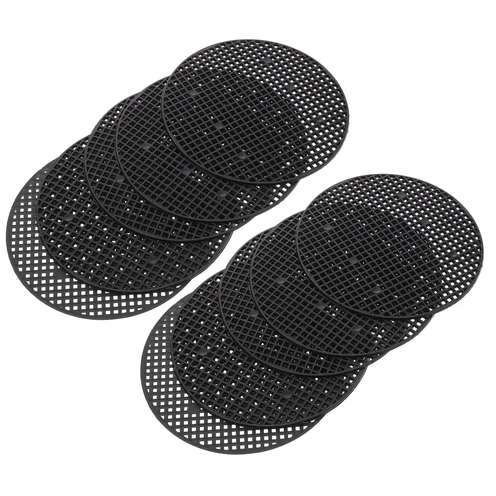 10 Pcs Flower Pot Bottom Mesh Pad 12cm Diameter Hard PE Material Reusable Drainage Keeper Black Plastic Planter Hole
10 Pcs Flower Pot Bottom Mesh Pad 12cm Diameter Hard PE Material Reusable Drainage Keeper Black Plastic Planter Hole