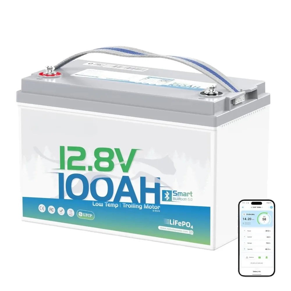 Smart Bluetooth Lithium Battery, Group 31 12V 100Ah LiFePO4 Battery, Remote Control, Low-Temp Protection, Trolling, Customized
Smart Bluetooth Lithium Battery, Group 31 12V 100Ah LiFePO4 Battery, Remote Control, Low-Temp Protection, Trolling, Customized