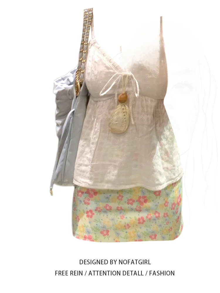 Женский летний облегающий топ на бретелях с цветочным принтом больших размеров и юбка с запахом, комплект из двух предметов, жилет с ремешком Fre Pure Desire
Женский летний облегающий топ на бретелях с цветочным принтом больших размеров и юбка с запахом, комплект из двух предметов, жилет с ремешком Fre Pure Desire