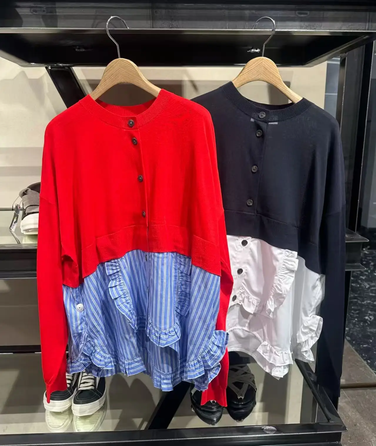 Loose Shirt Asymmetrical Hem Open Cardigan Spring Autumn Two-Piece Set Women's Knittedwear Summer Fake Two-Piece
Loose Shirt Asymmetrical Hem Open Cardigan Spring Autumn Two-Piece Set Women's Knittedwear Summer Fake Two-Piece