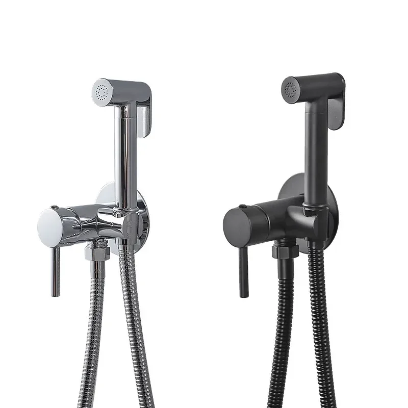 Black/Silver Wall Mounted Bidet Spray Gun Kit with Cold Hot Mix Valve Toilet Wash Stain Brass Shower Body Accessory for Bathroom
Black/Silver Wall Mounted Bidet Spray Gun Kit with Cold Hot Mix Valve Toilet Wash Stain Brass Shower Body Accessory for Bathroom