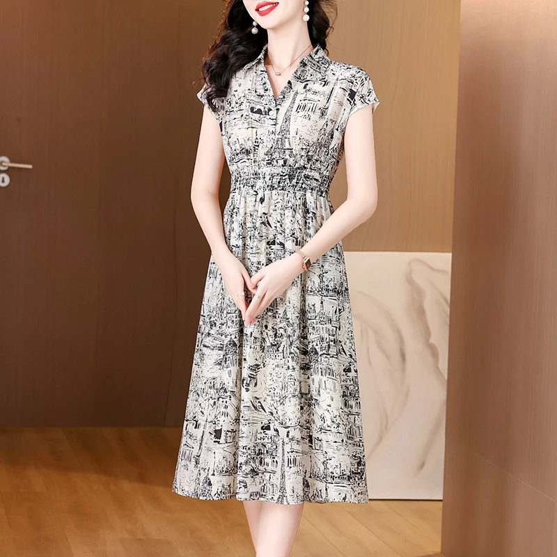 Summer Print Elegant Casual Beach Dress 2025 Silk Chic Bow V-Neck Casual Long Dress Women Korean Bodycon Party Night Dress
Summer Print Elegant Casual Beach Dress 2025 Silk Chic Bow V-Neck Casual Long Dress Women Korean Bodycon Party Night Dress