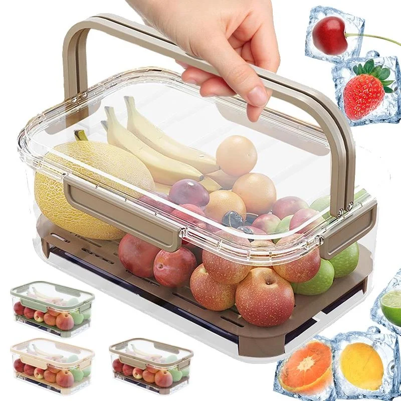 1pc Storage Container, Portable And Leak Proof Fresh-keeping Box , Handheld Refrigerated Storage Box, Kitchen Accessories
1pc Storage Container, Portable And Leak Proof Fresh-keeping Box , Handheld Refrigerated Storage Box, Kitchen Accessories