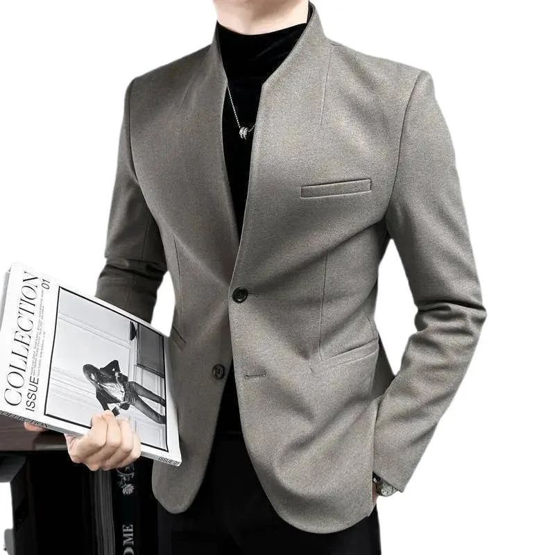 New Style Mens Wool Blend Suit Set Chinese Modified Zhongshan Jacket Casual Autumn Winter Notched Collar Fashion Outfit
New Style Mens Wool Blend Suit Set Chinese Modified Zhongshan Jacket Casual Autumn Winter Notched Collar Fashion Outfit