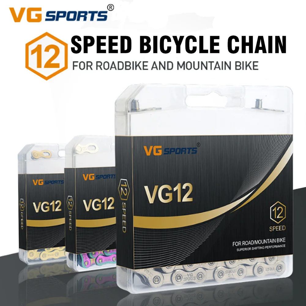 VG 12 Speed Bicycle Chain 126 Links Mtb Bike Chain Half/Full Hollow Gold Sliver Rainbow Bike Bicycle Chain Cycling Accessorie
VG 12 Speed Bicycle Chain 126 Links Mtb Bike Chain Half/Full Hollow Gold Sliver Rainbow Bike Bicycle Chain Cycling Accessorie